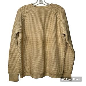 Meggi Wool Sweater, Germany, Off-White/Cream/Ecru, Heavyweight Woven, Large